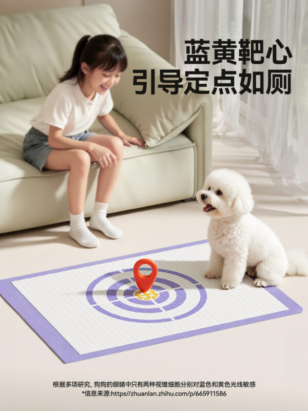 主图-03 Thickened dog pee pads, odor-reducing and absorbent, designed for potty training; disposable cat diaper pads; pet changing pads.